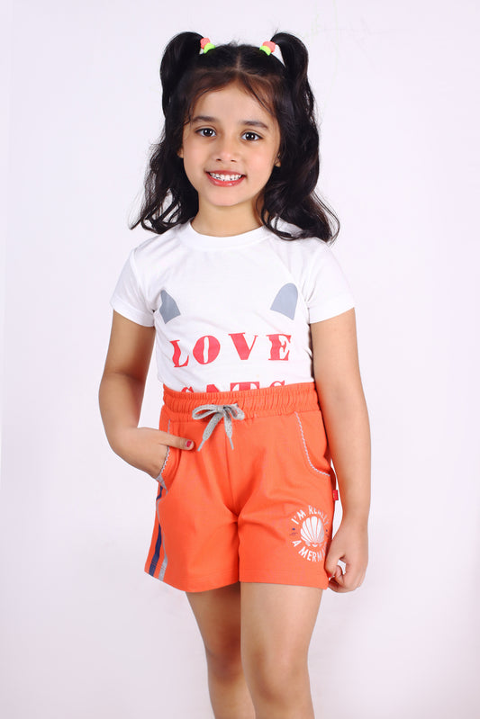 Printed Cotton Shorts for Girls