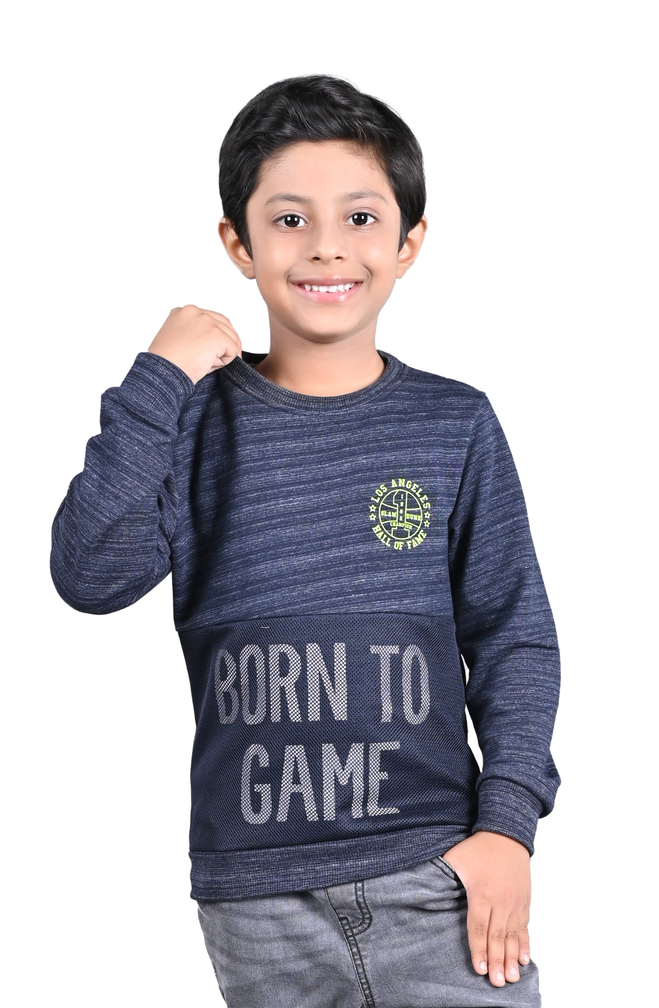 Printed Sweatshirt - Navy Melange