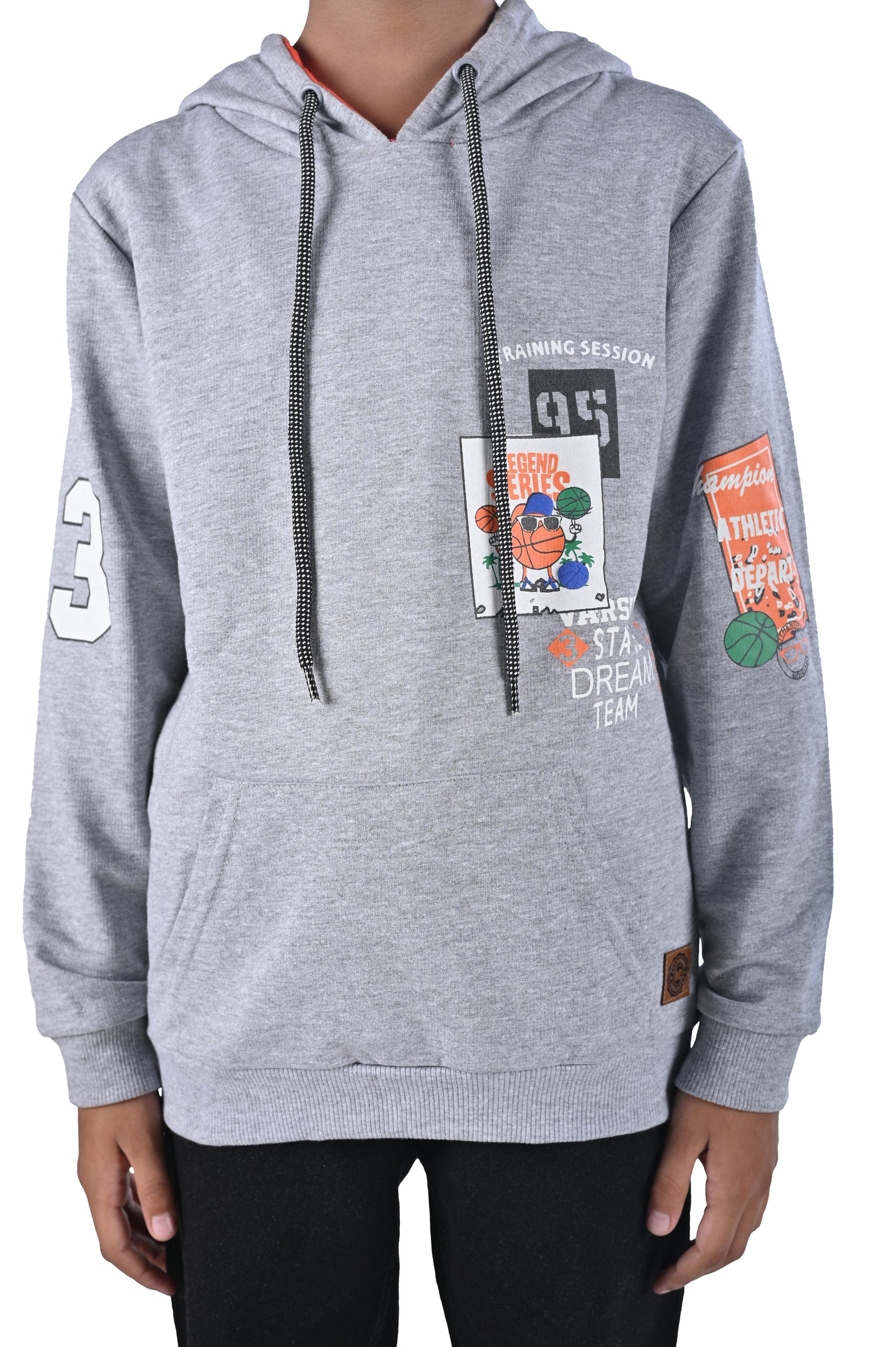 Printed Sweatshirt - Grey Melange