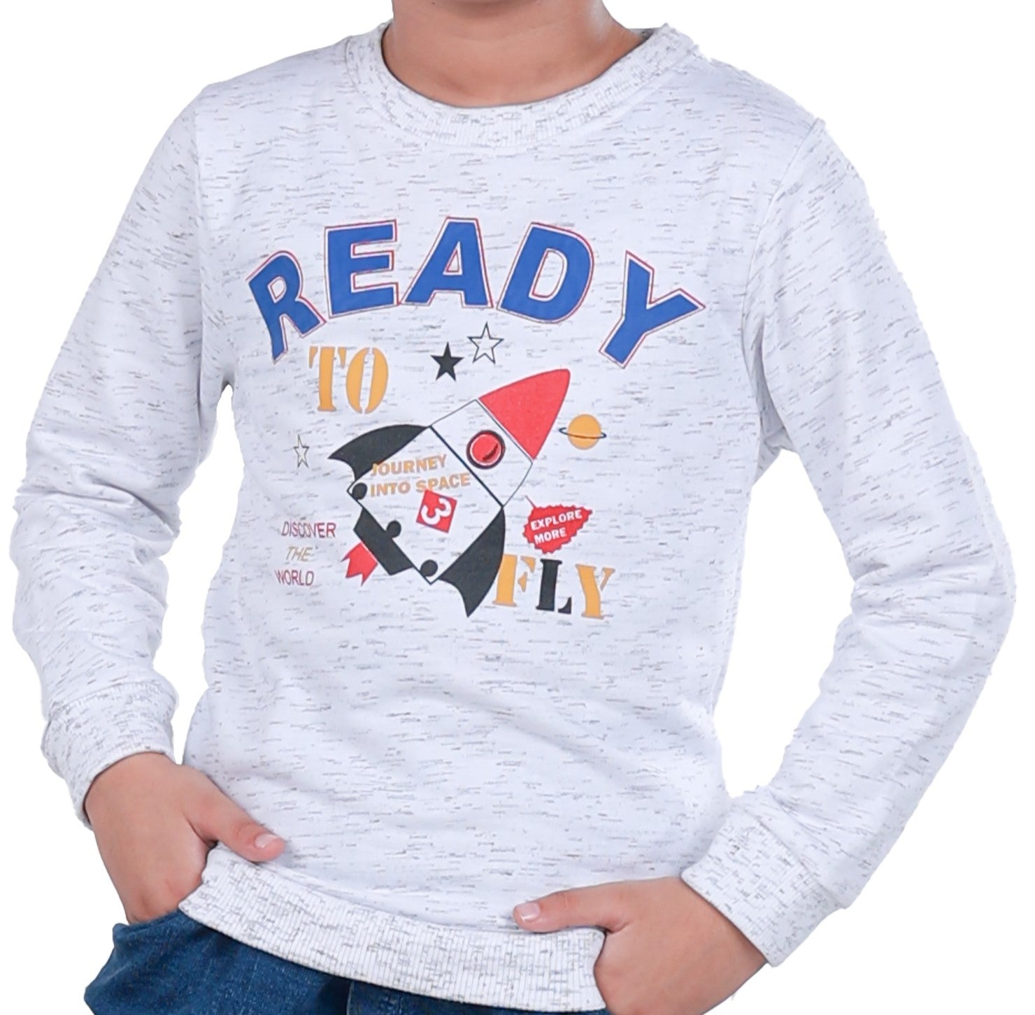 Printed Sweatshirt - Neppy Melange