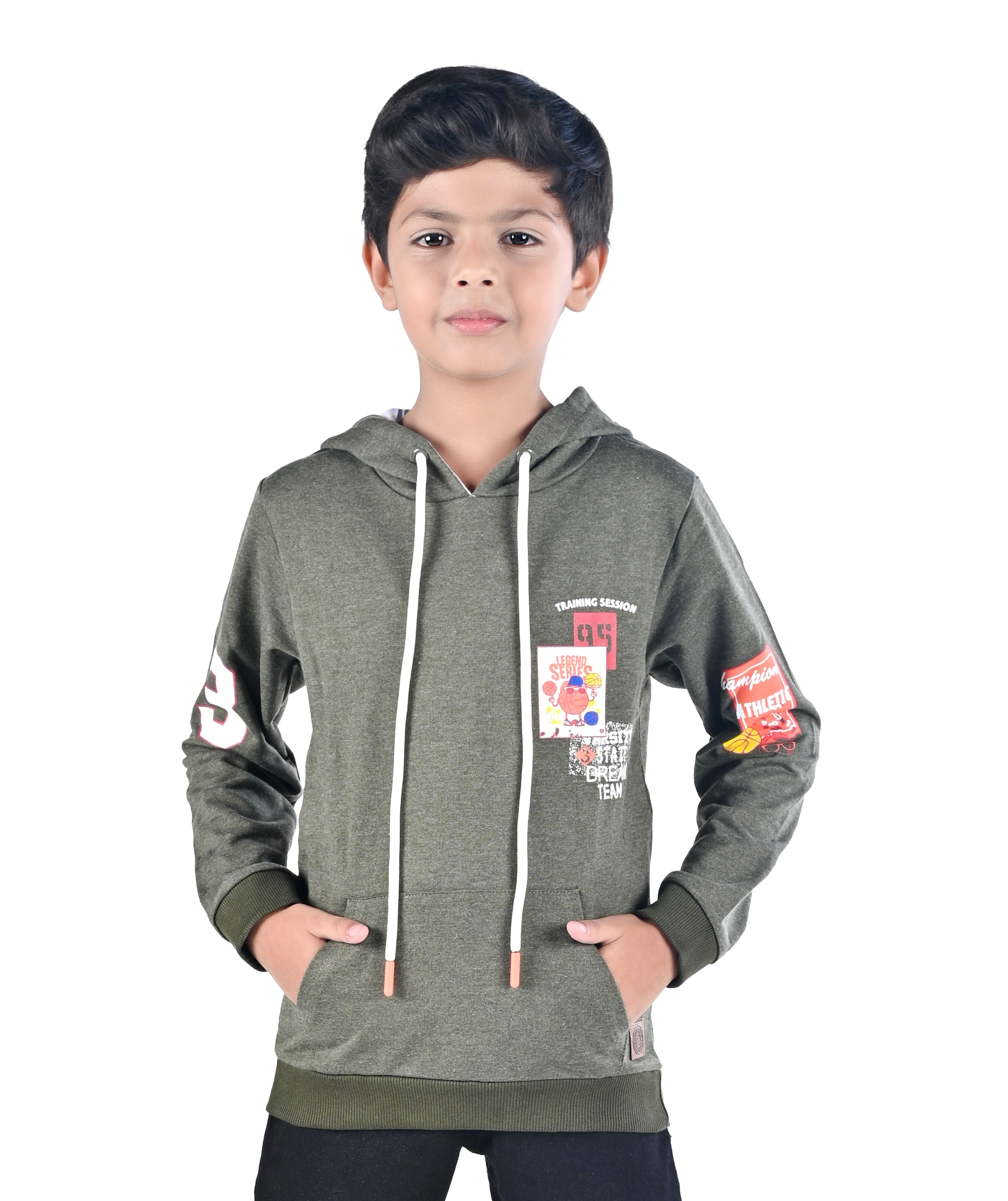 Printed Sweatshirt - Green Melange