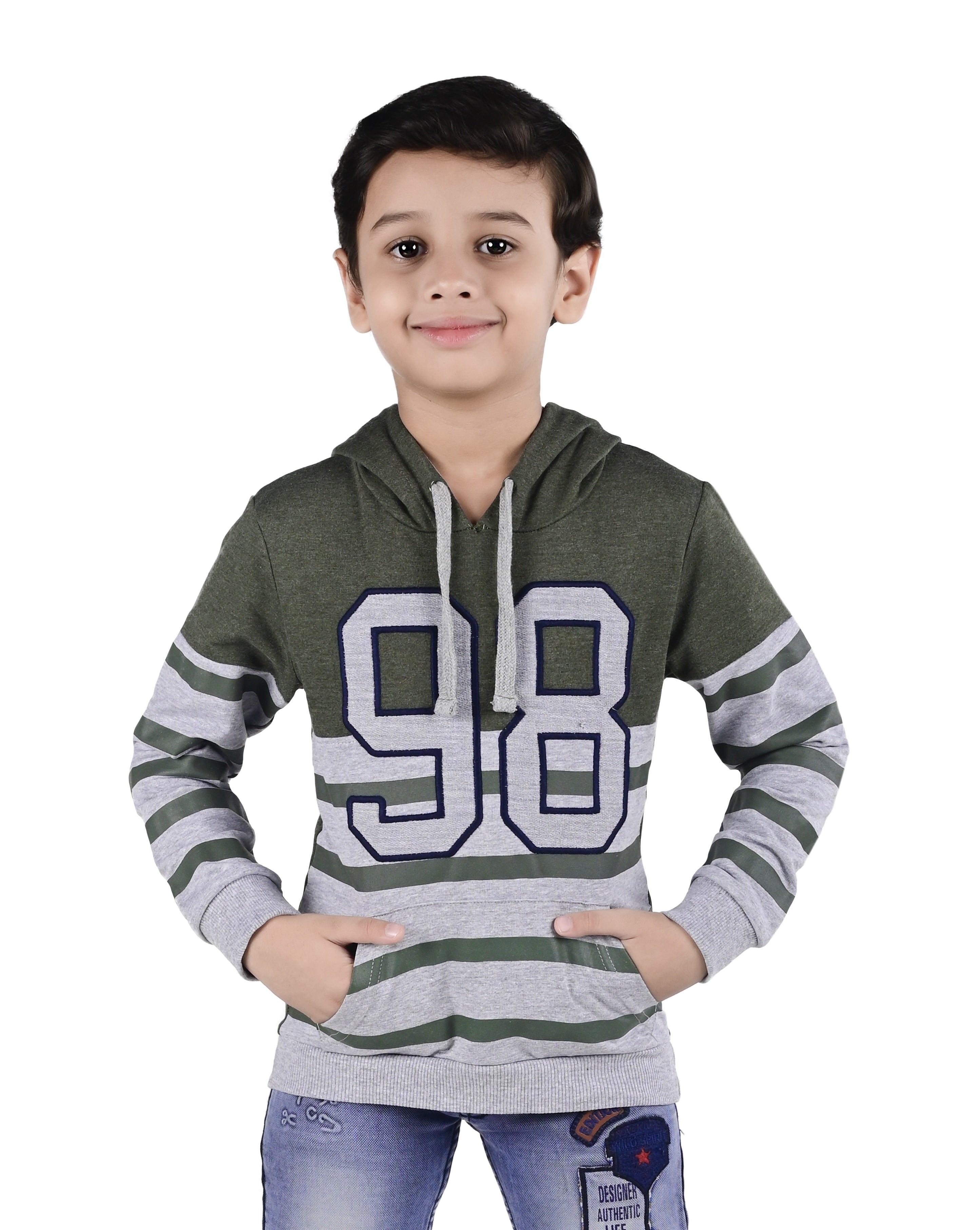 Printed Sweatshirt - Green Melange