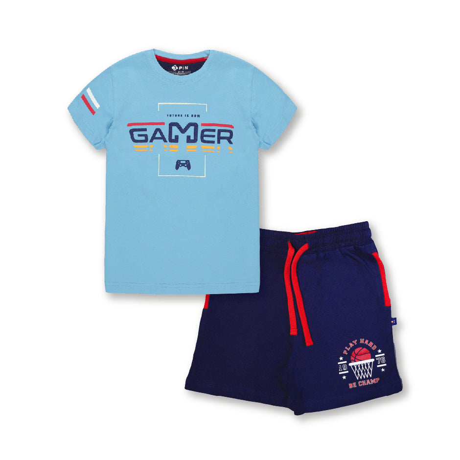 Printed T-shirt & Shorts Combo for Boys